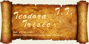 Teodora Trišić vizit kartica